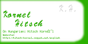 kornel hitsch business card